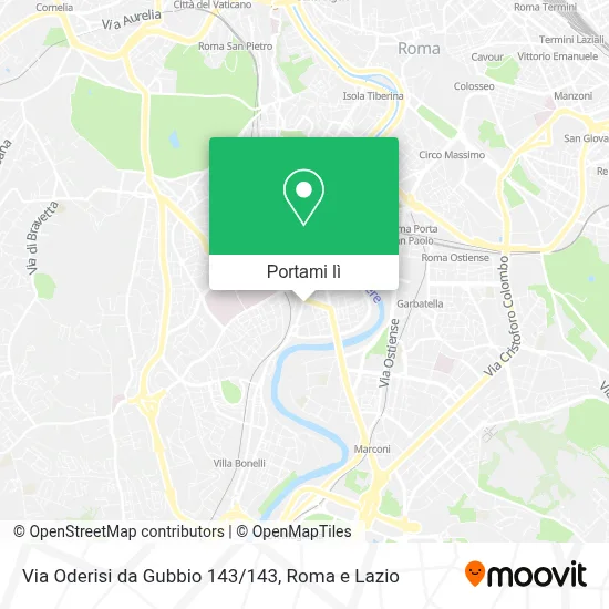 Mappa Via Oderisi da Gubbio 143/143