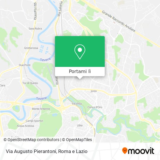 Mappa Via Augusto Pierantoni