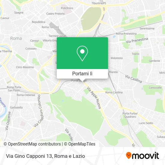 Mappa Via Gino Capponi 13