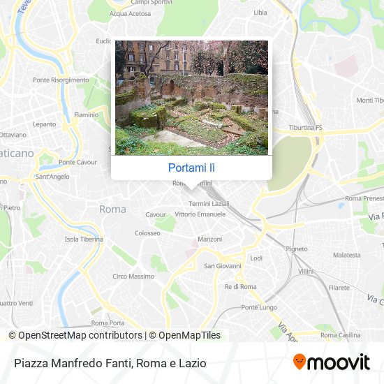 Mappa Piazza Manfredo Fanti