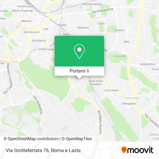 Mappa Via Grottaferrata 76