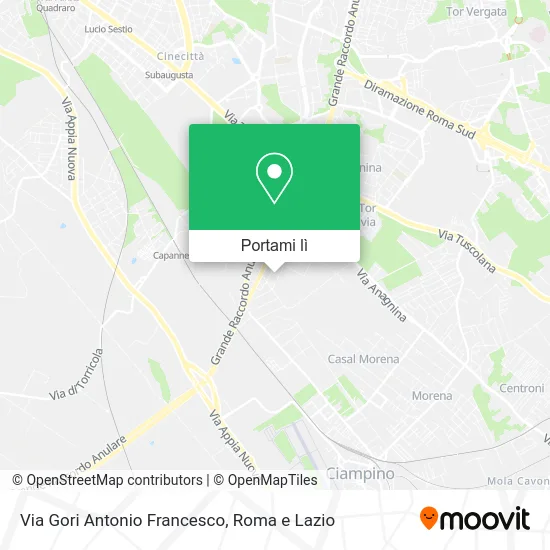 Mappa Via Gori Antonio Francesco