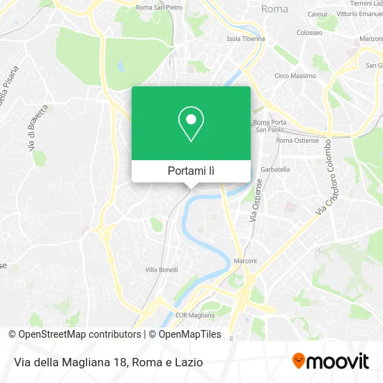 Mappa Via della Magliana 18