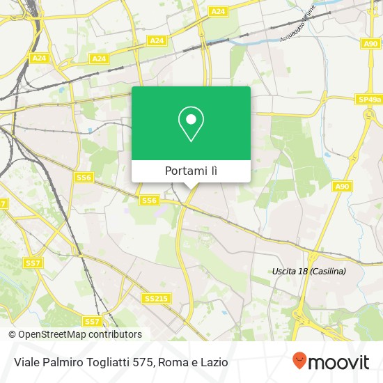 Mappa Viale Palmiro Togliatti 575