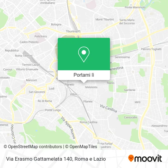 Mappa Via Erasmo Gattamelata 140