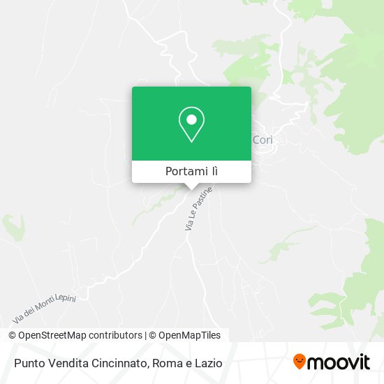 Mappa Punto Vendita Cincinnato