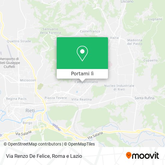 Mappa Via Renzo De Felice