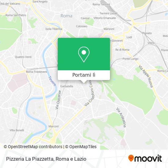 Mappa Pizzeria La Piazzetta