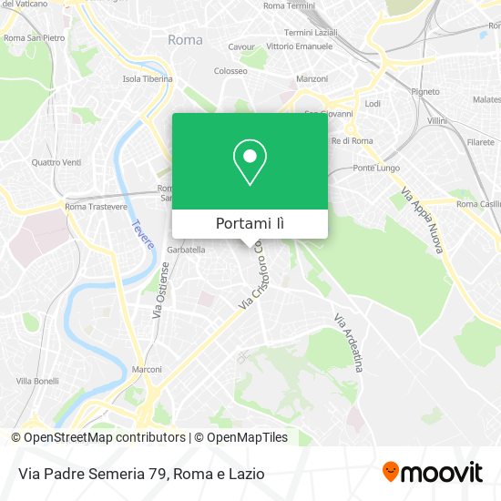 Come arrivare a Via Padre Semeria 79 a Roma con Bus Metro Treno