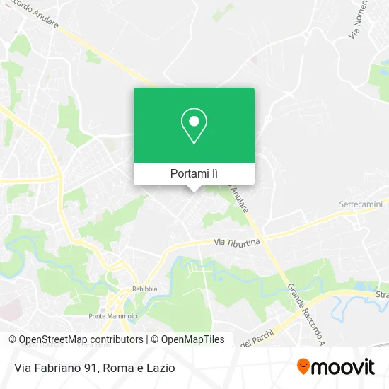 Mappa Via Fabriano 91