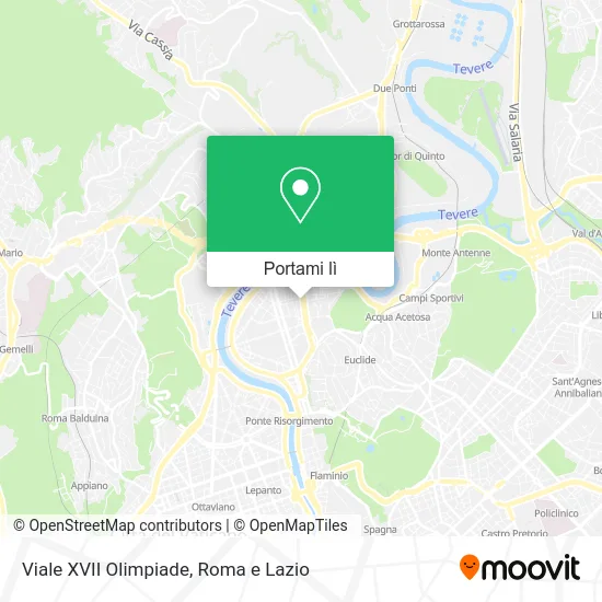 Mappa Viale XVII Olimpiade