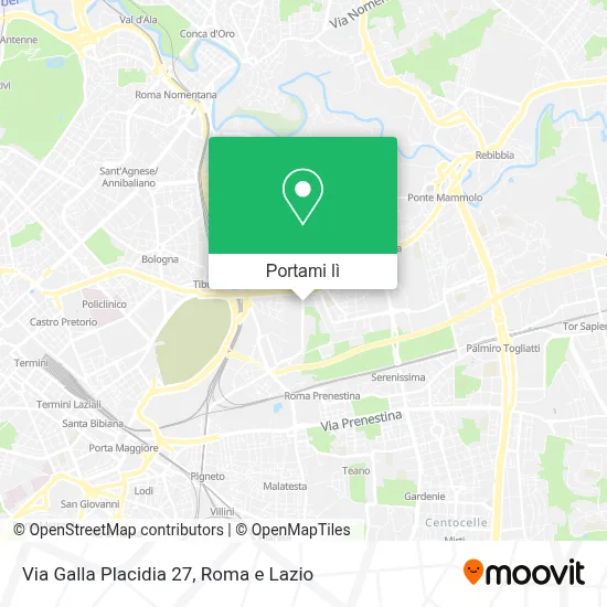 Mappa Via Galla Placidia  27