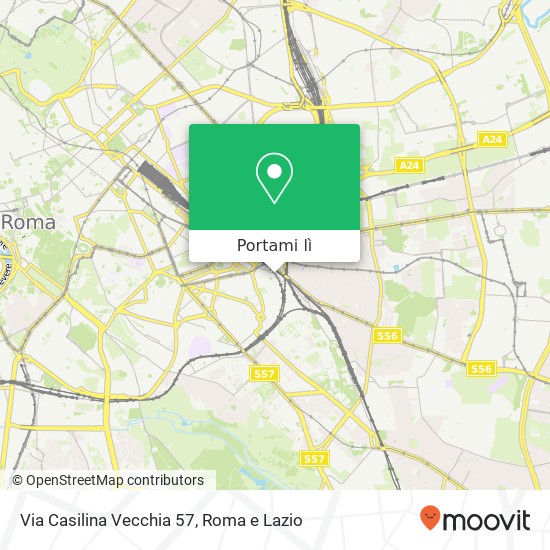 Mappa Via Casilina Vecchia 57