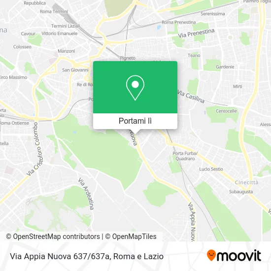 Mappa Via Appia Nuova 637/637a