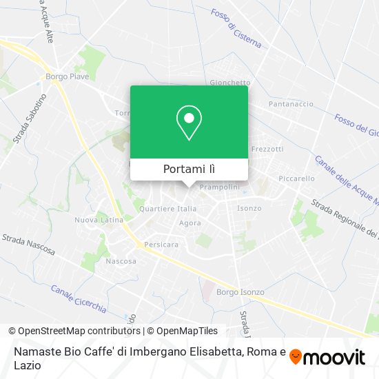 Mappa Namaste Bio Caffe' di Imbergano Elisabetta