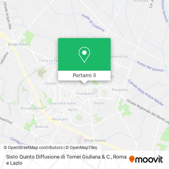 Mappa Sisto Quinto Diffusione di Tomei Giuliana & C.