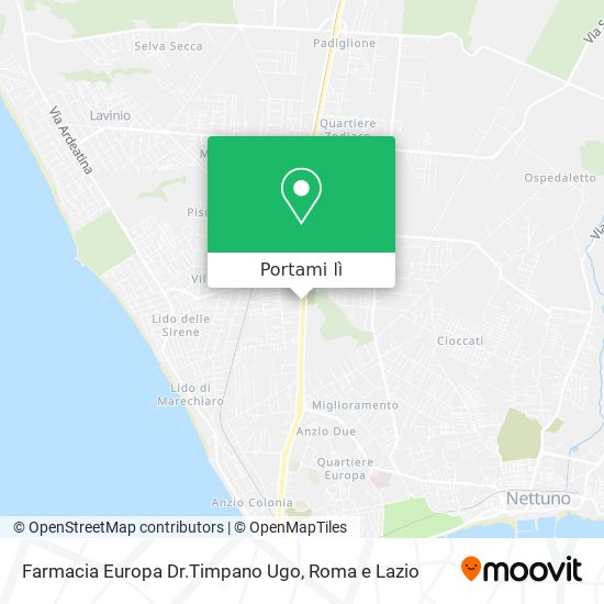 Mappa Farmacia Europa Dr.Timpano Ugo