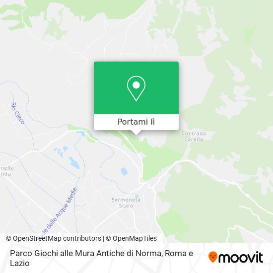 Mappa Parco Giochi alle Mura Antiche di Norma