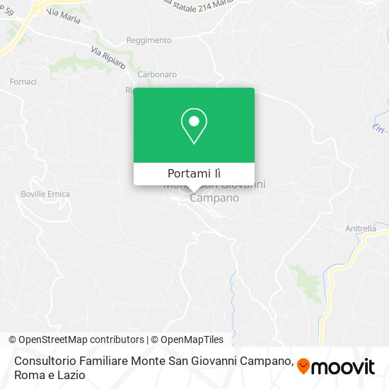 Mappa Consultorio Familiare Monte San Giovanni Campano
