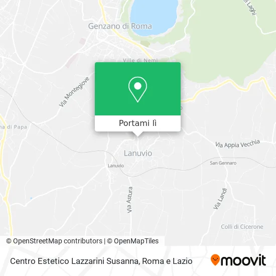 Mappa Centro Estetico Lazzarini Susanna