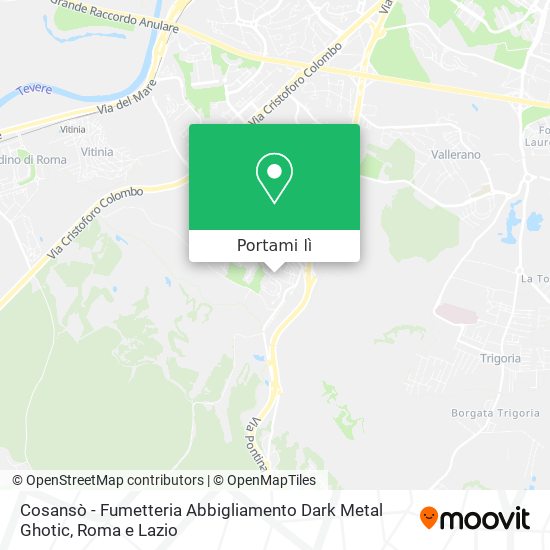 Mappa Cosansò - Fumetteria Abbigliamento Dark Metal Ghotic