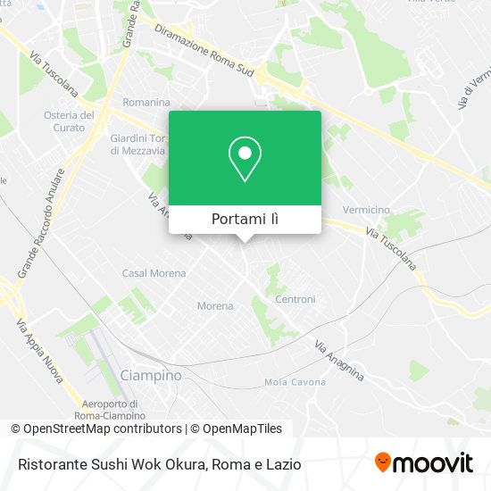 Mappa Ristorante Sushi Wok Okura