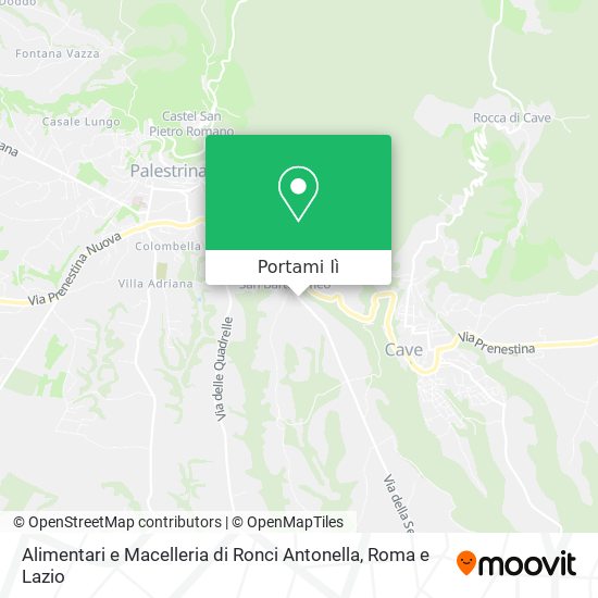 Mappa Alimentari e Macelleria di Ronci Antonella
