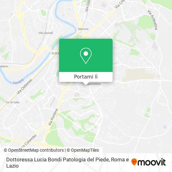Mappa Dottoressa Lucia Bondi Patologia del Piede