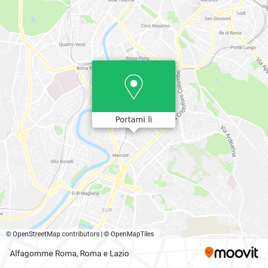 Mappa Alfagomme Roma