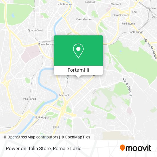 Mappa Power on Italia Store