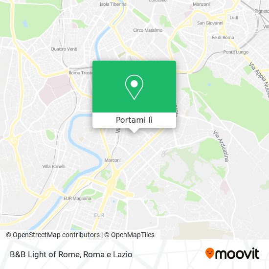 Mappa B&B Light of Rome