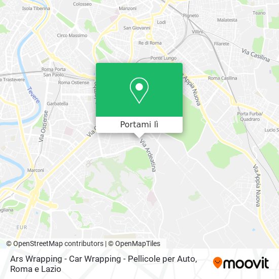 Mappa Ars Wrapping - Car Wrapping - Pellicole per Auto