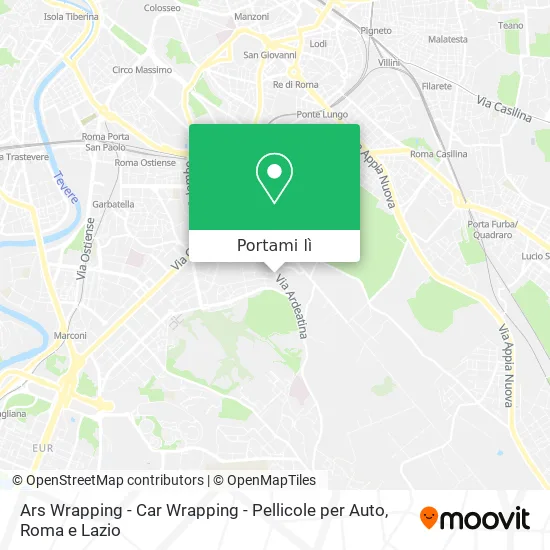 Mappa Ars Wrapping - Car Wrapping - Pellicole per Auto