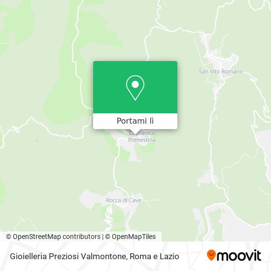 Mappa Gioielleria Preziosi Valmontone