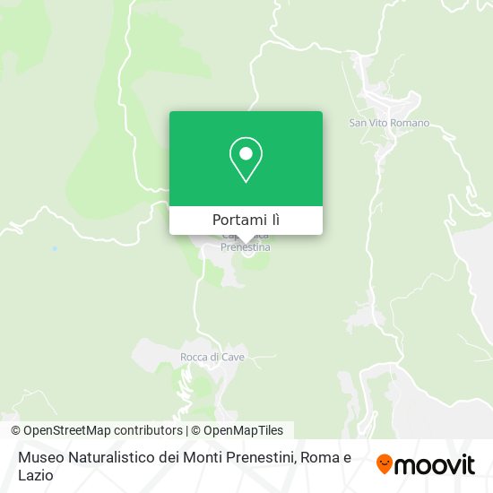 Mappa Museo Naturalistico dei Monti Prenestini