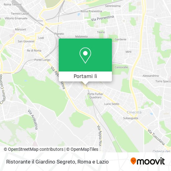 Mappa Ristorante il Giardino Segreto