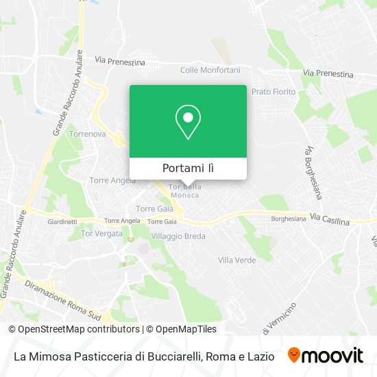Mappa La Mimosa Pasticceria di Bucciarelli
