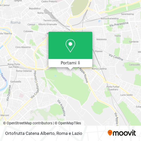 Mappa Ortofrutta Catena Alberto
