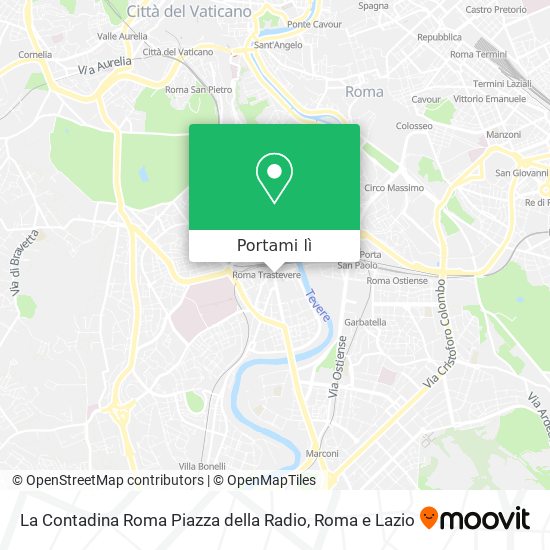 Mappa La Contadina Roma Piazza della Radio