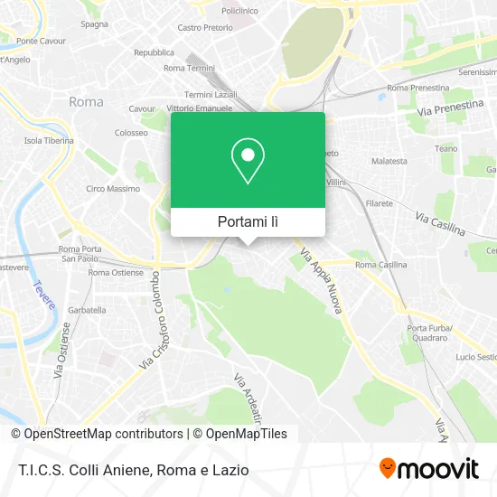 Mappa T.I.C.S. Colli Aniene
