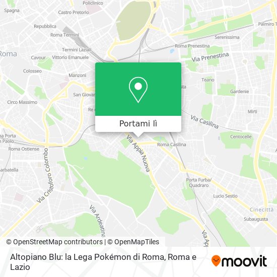 Mappa Altopiano Blu: la Lega Pokémon di Roma