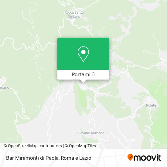 Mappa Bar Miramonti di Paola