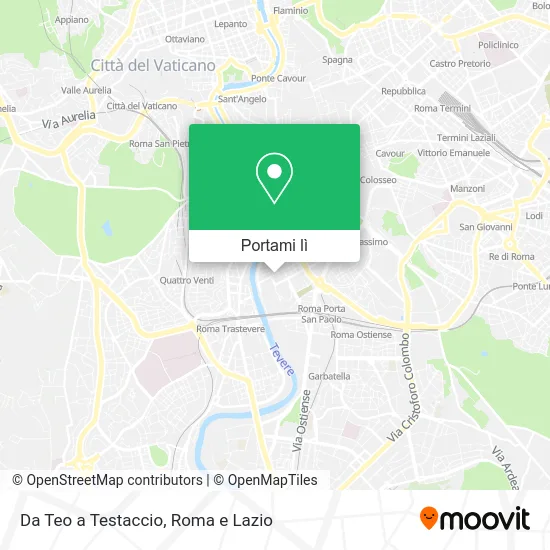 Mappa Da Teo a Testaccio