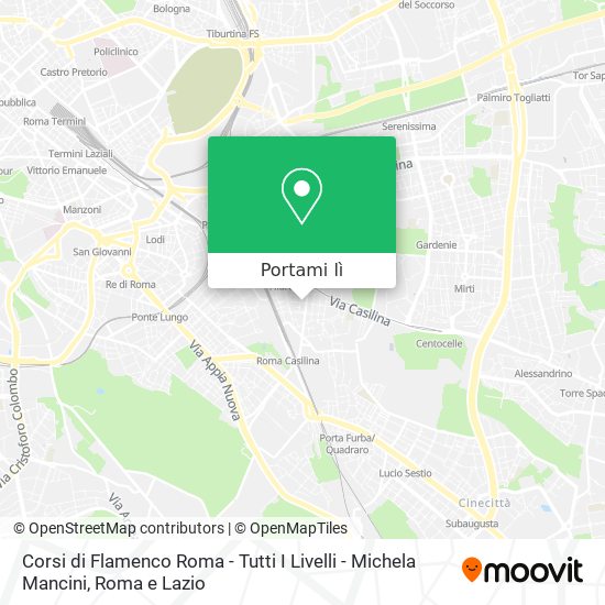 Mappa Corsi di Flamenco Roma - Tutti I Livelli - Michela Mancini