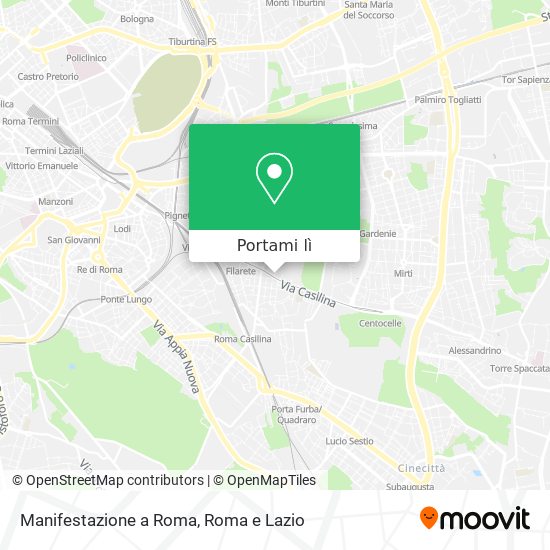 Mappa Manifestazione a Roma