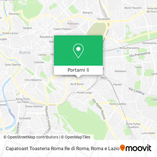 Mappa Capatoast Toasteria Roma Re di Roma