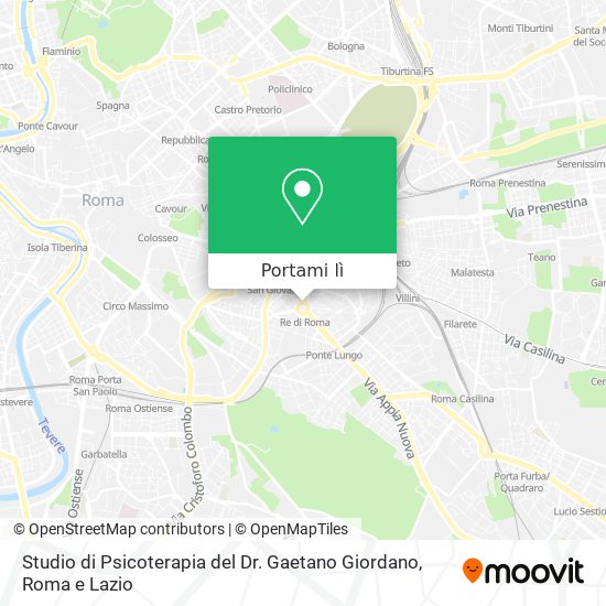 Mappa Studio di Psicoterapia del Dr. Gaetano Giordano