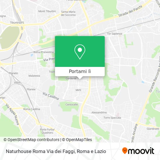 Mappa Naturhouse Roma Via dei Faggi