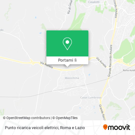 Mappa Punto ricarica veicoli elettrici