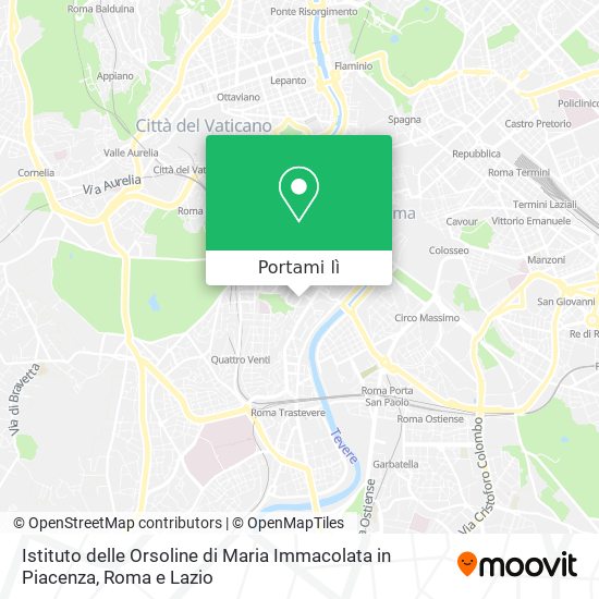 Mappa Istituto delle Orsoline di Maria Immacolata in Piacenza